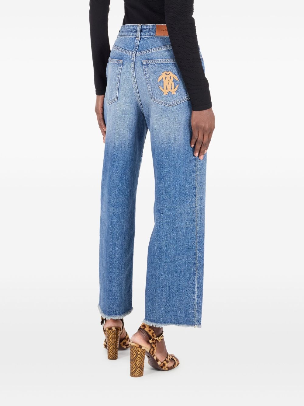 high-waisted wide-leg jeans - 4