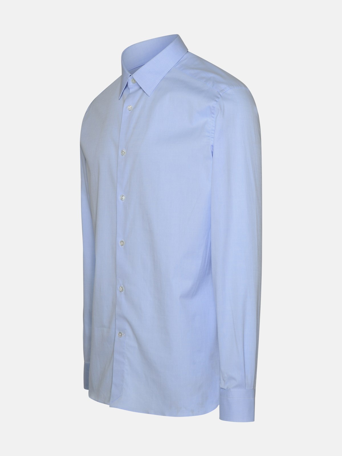 Light blue strech cotton shirt - 2