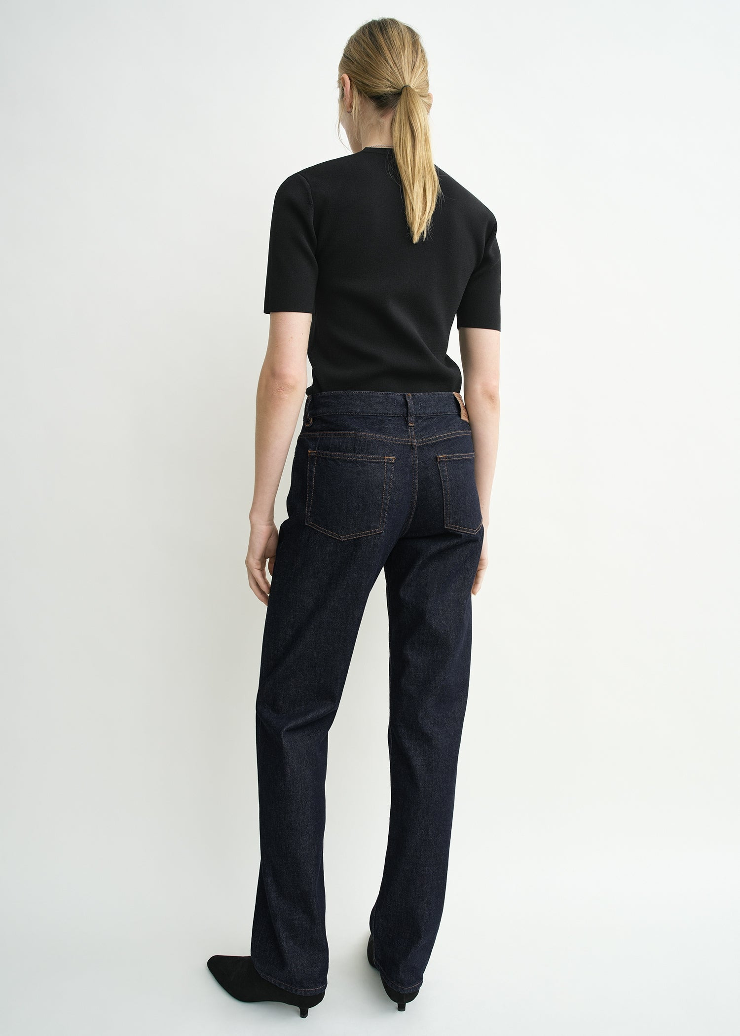 Low straight denim rinsed blue - 4