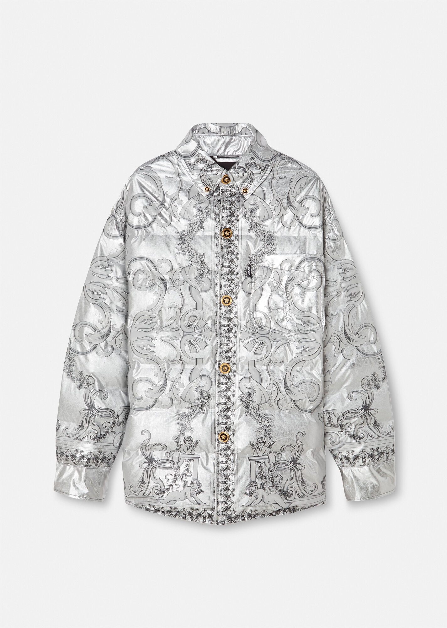 Silver Baroque Down Jacket - 1