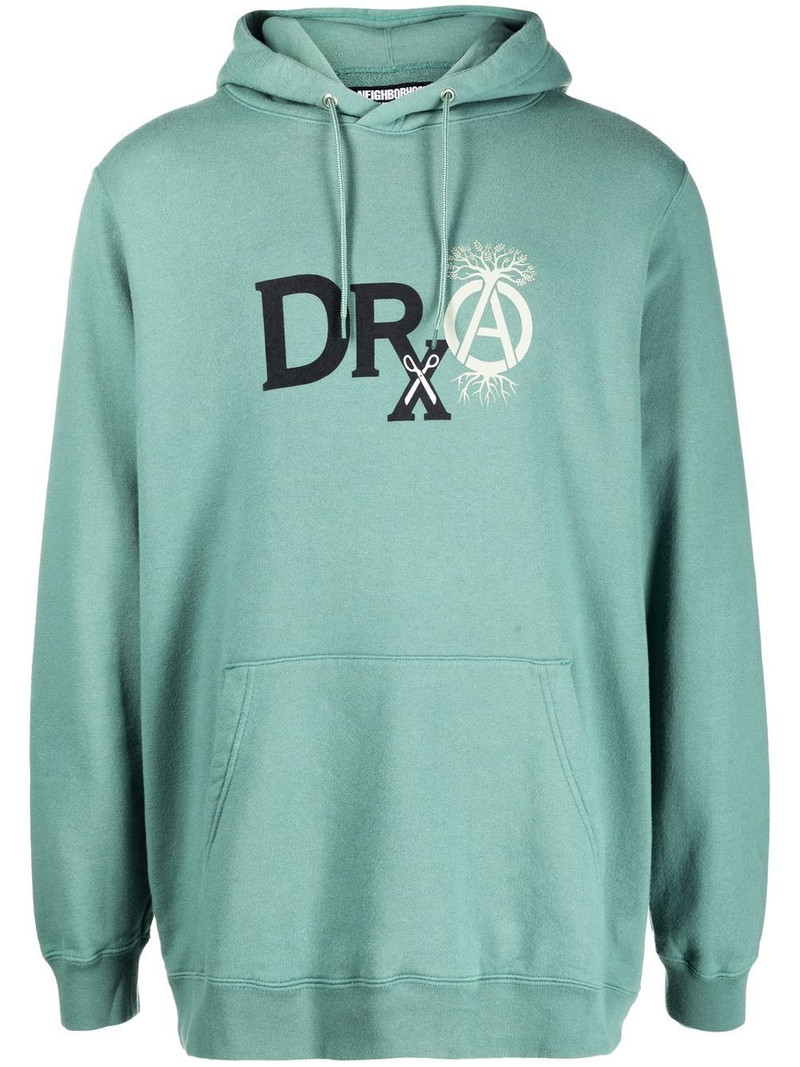 x DRXSRL logo-print detail hoodie 1