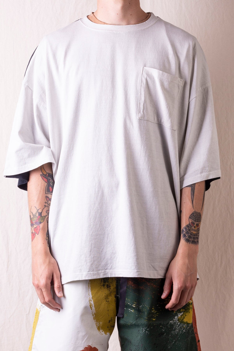 Kountry Jersey 2TONES BIG Pocket T (BONE) - Ecru x Black - 1