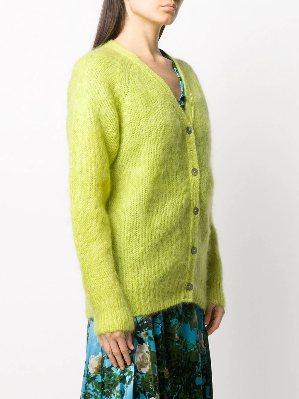 rib-trimmed knitted cardigan - 3