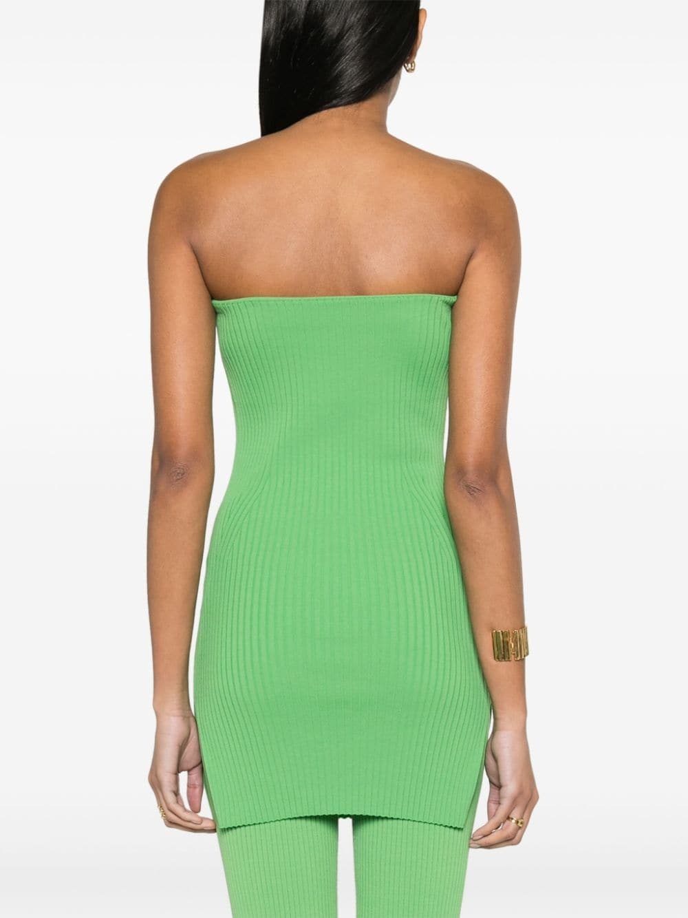 Brynn ribbed-knit strapless top - 4