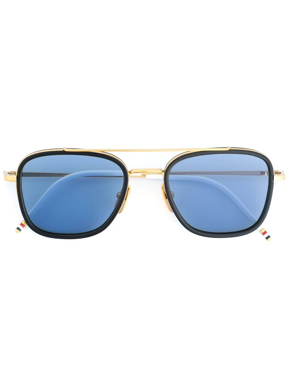 Navy & 18k Gold Sunglasses - 1