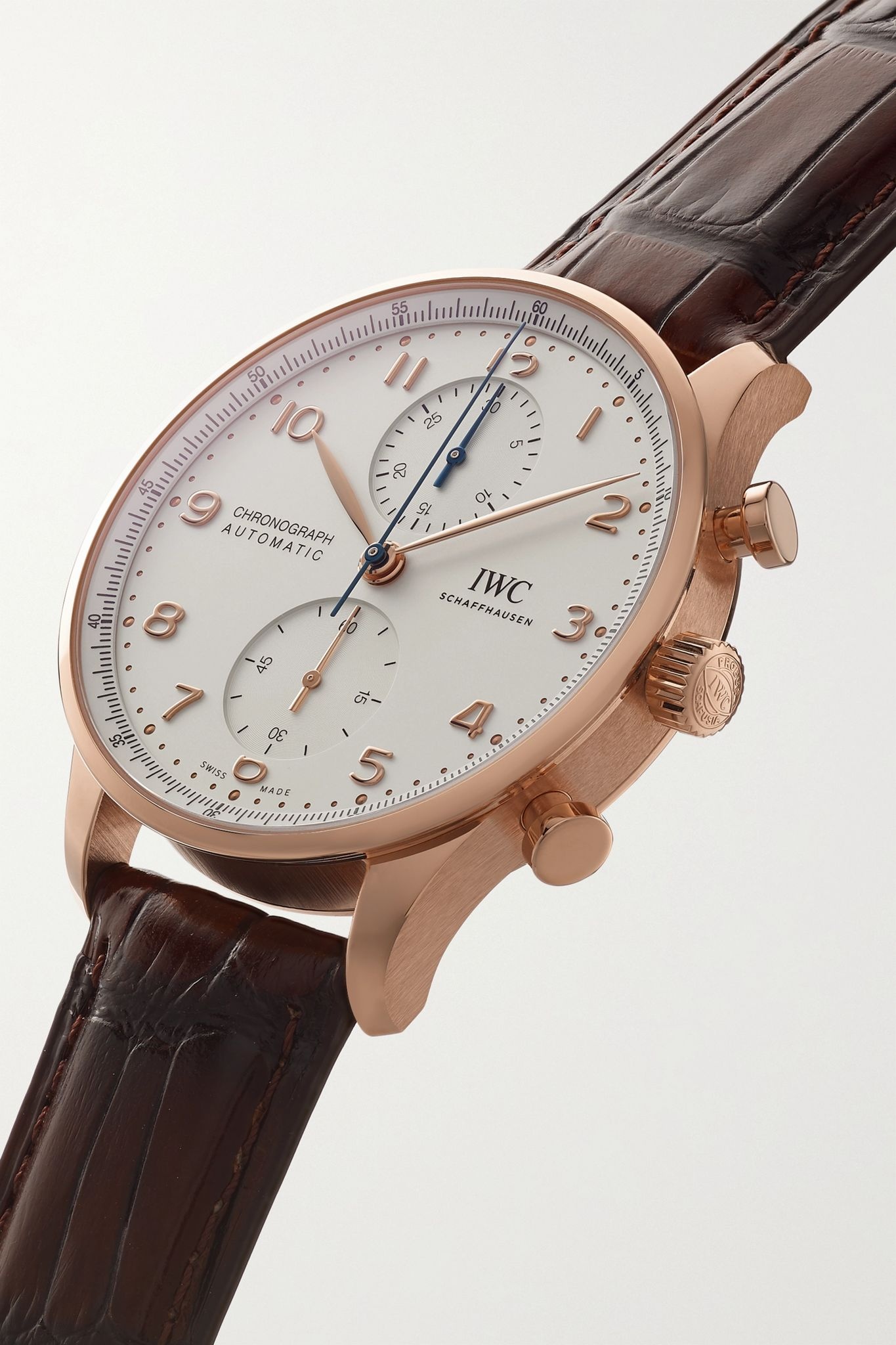 Portugieser Automatic Chronograph 41mm 18-karat red gold and alligator watch - 2