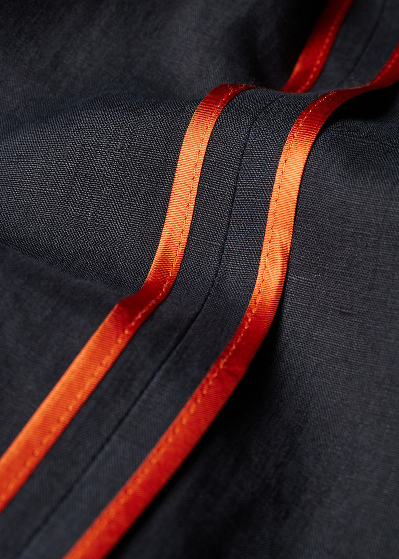 Navy Linen Suit 8