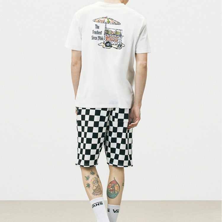 Vans Funny Printing Sports Round Neck Short Sleeve Unisex White VN0A5F3LWHT - 4