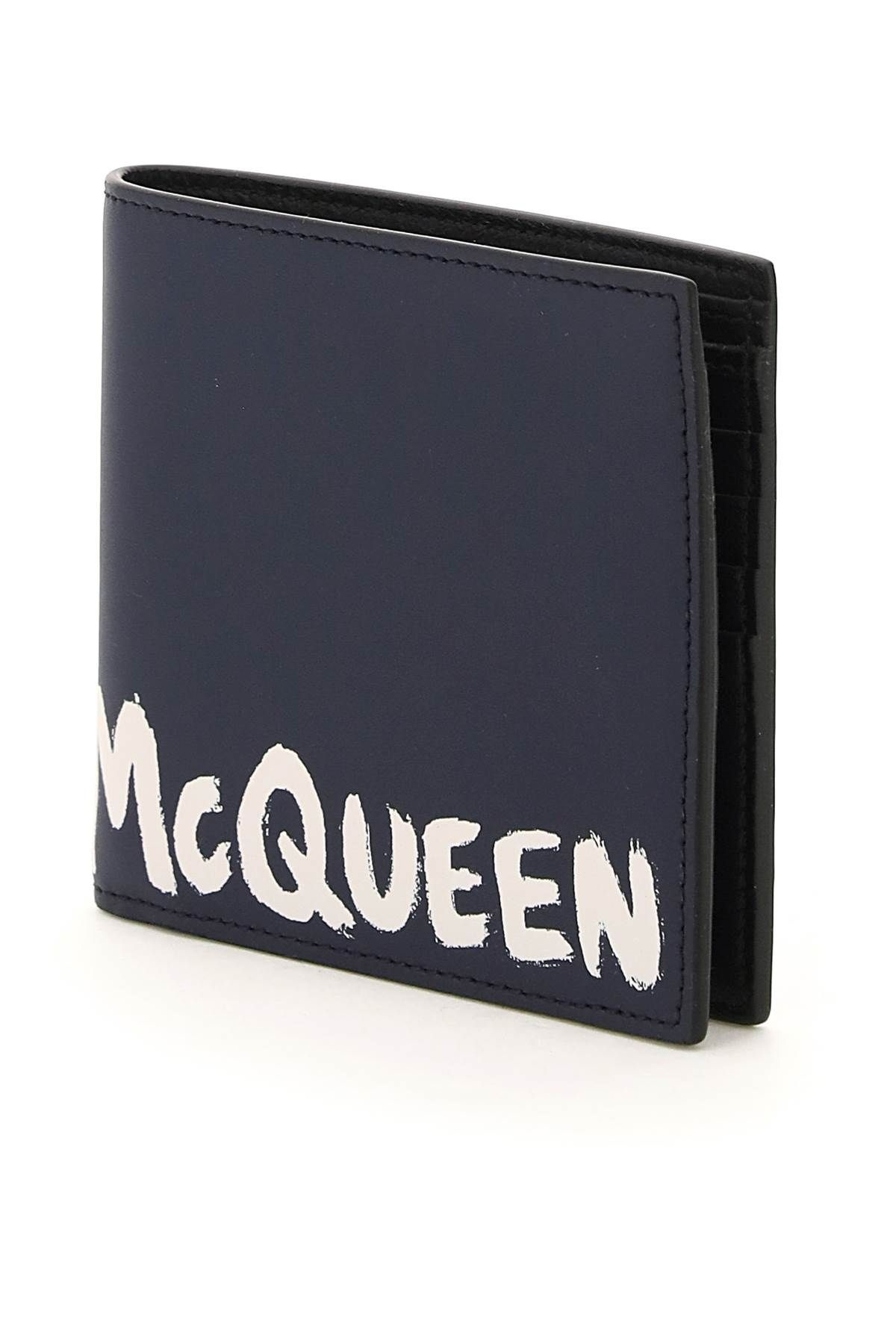 'MCQUEEN GRAFFITI' BI-FOLD WALLET - 4