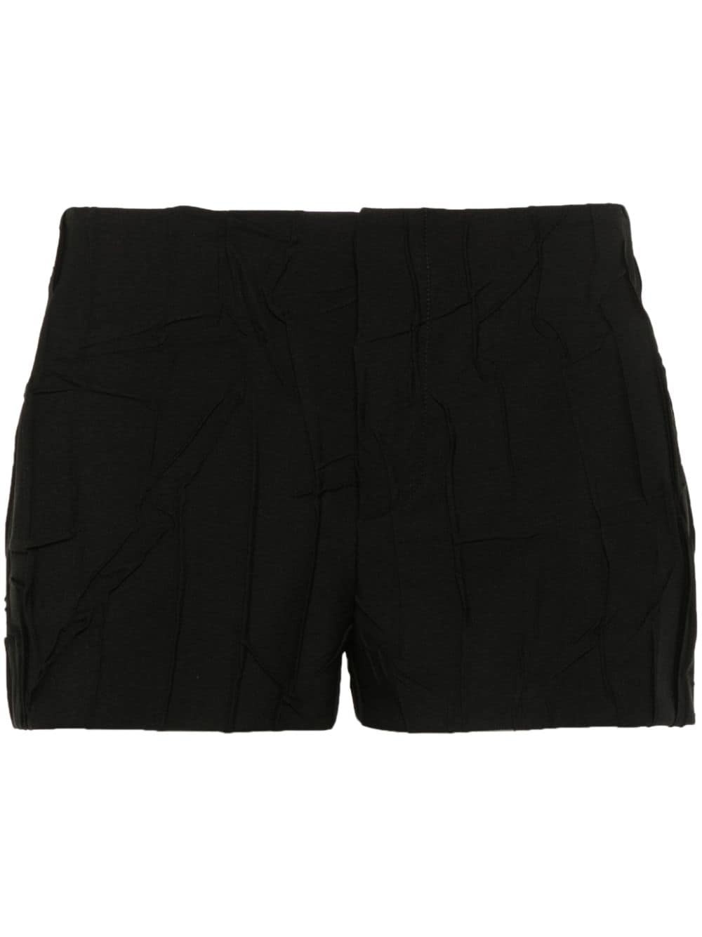 pleated-crinkle shorts - 1