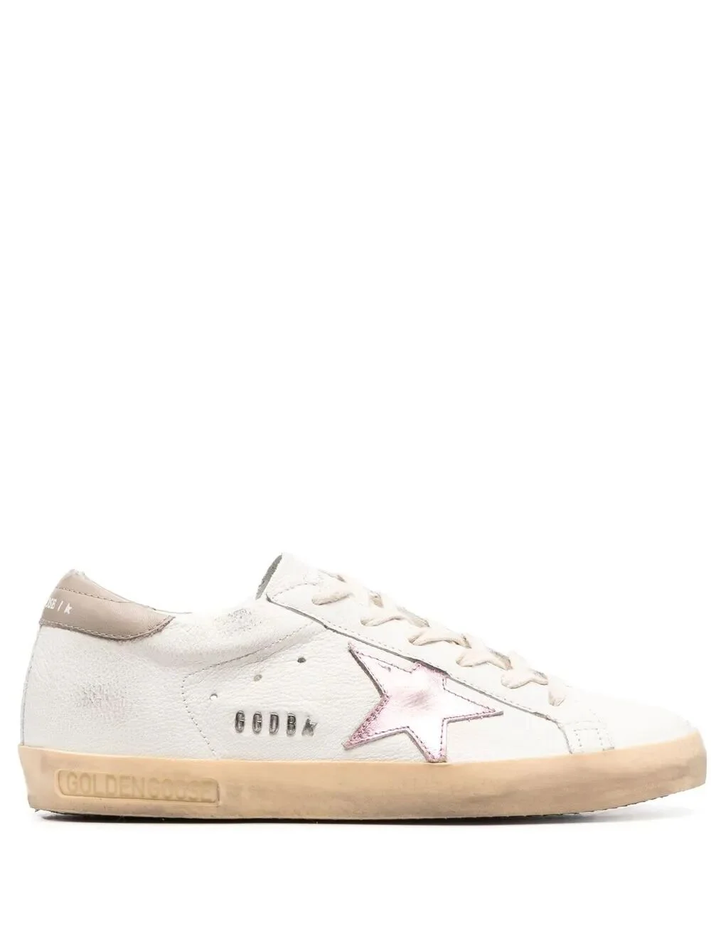 Golden Goose Women "Super Star" Nappa Upper Laminated Star Leather Heel Metal Lettering - 1