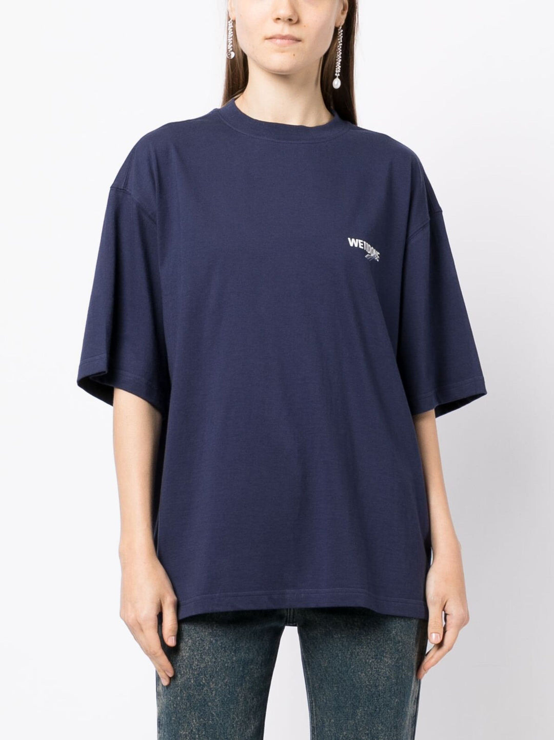 Navy Wave Logo Short-Sleeved Tee - 3