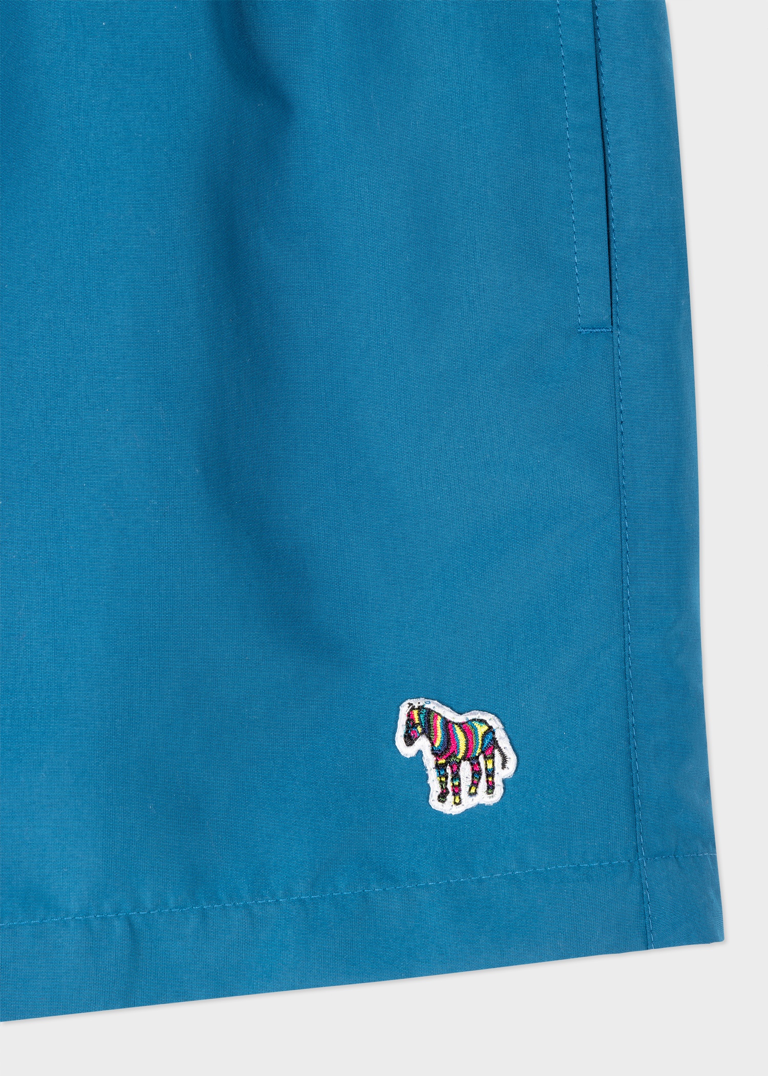 Petrol Blue Zebra Logo Swim Shorts - 2