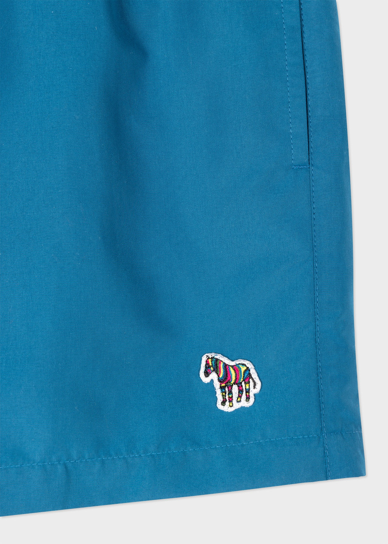 Paul Smith Petrol Blue Zebra Logo Swim Shorts outlook