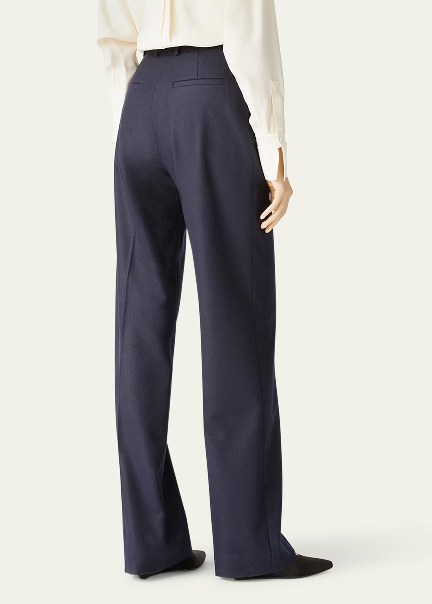 Edward Pintuck Belted Wool Cashmere Trousers - 3