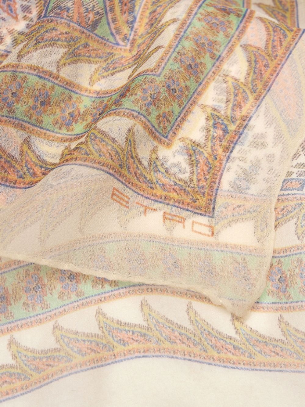 paisley-print silk scarf - 2