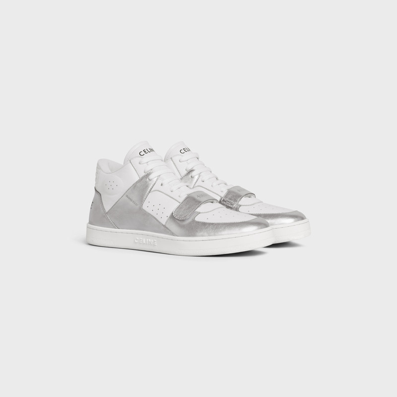 CT-02 MID SNEAKER WITH VELCRO in CALFSKIN & METALLIC CALFSKIN 2