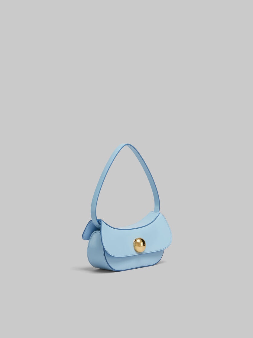 BLUE LEATHER BUTTERFLY SMALL HOBO BAG - 6