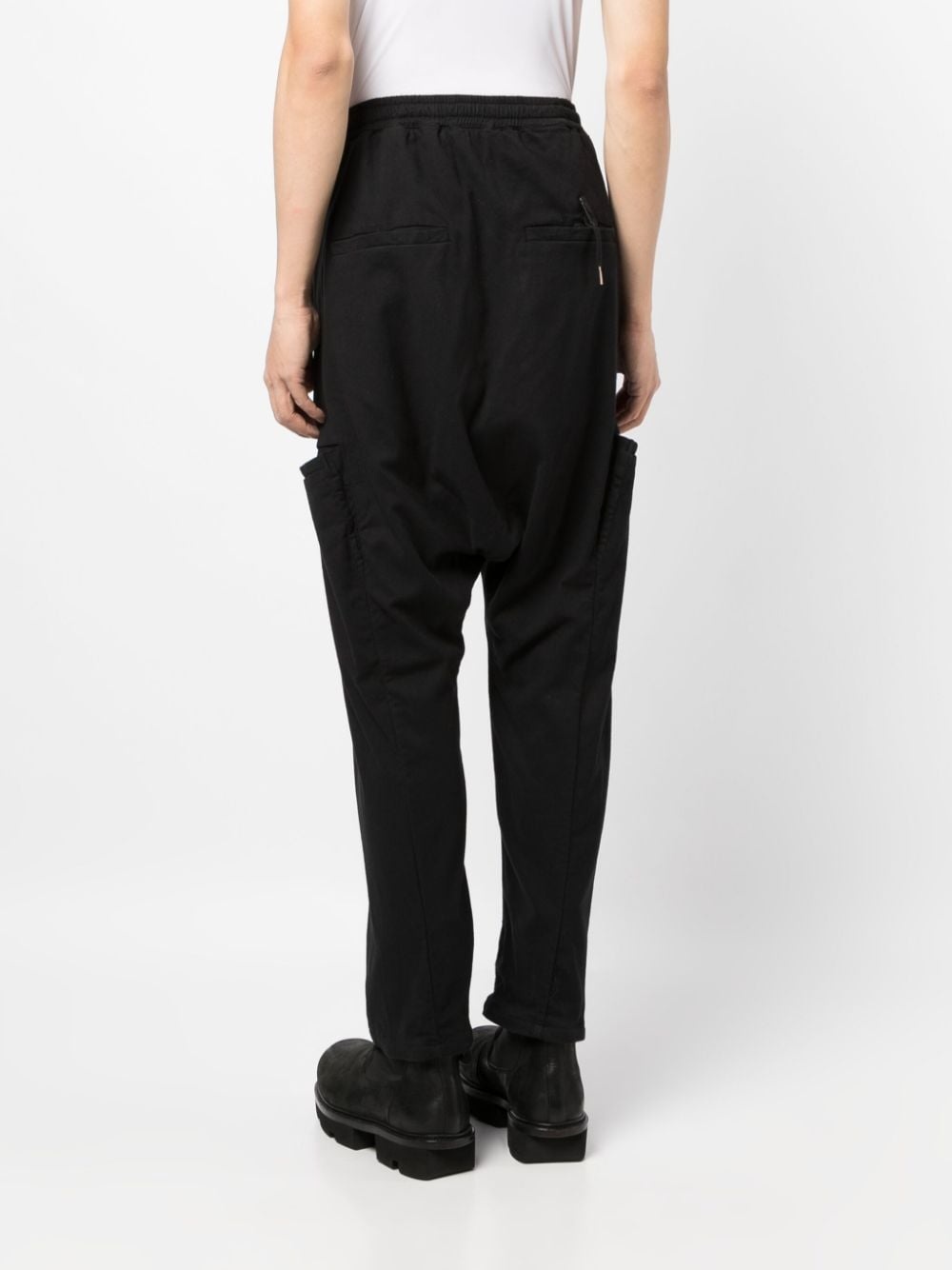 drawstring-elasticated track pants - 4