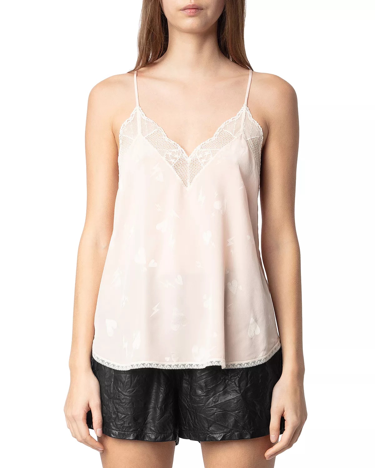 Christy Silk Flash Heart Camisole - 1