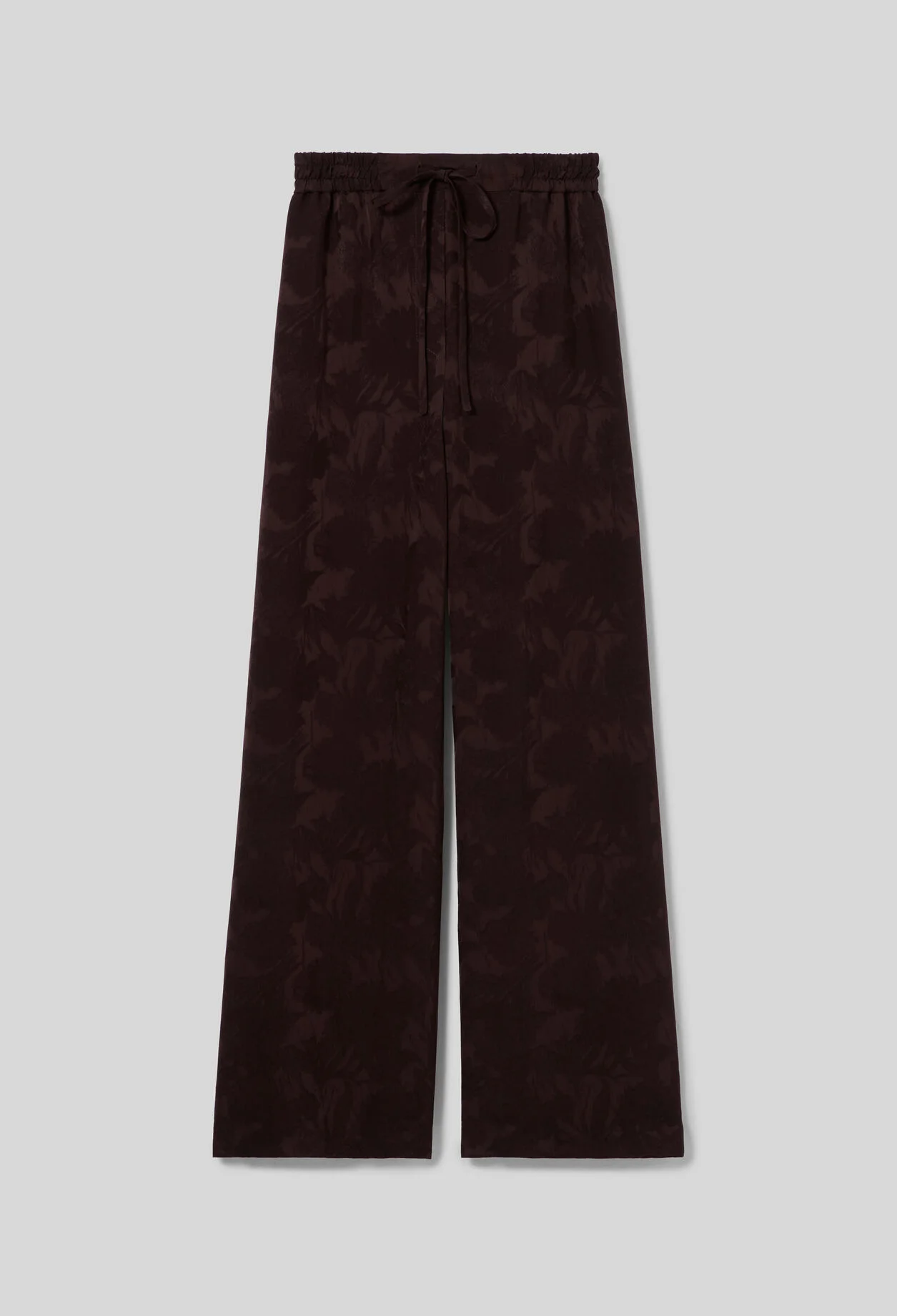 WIDE-LEG FLORAL JACQUARD TROUSERS - 1