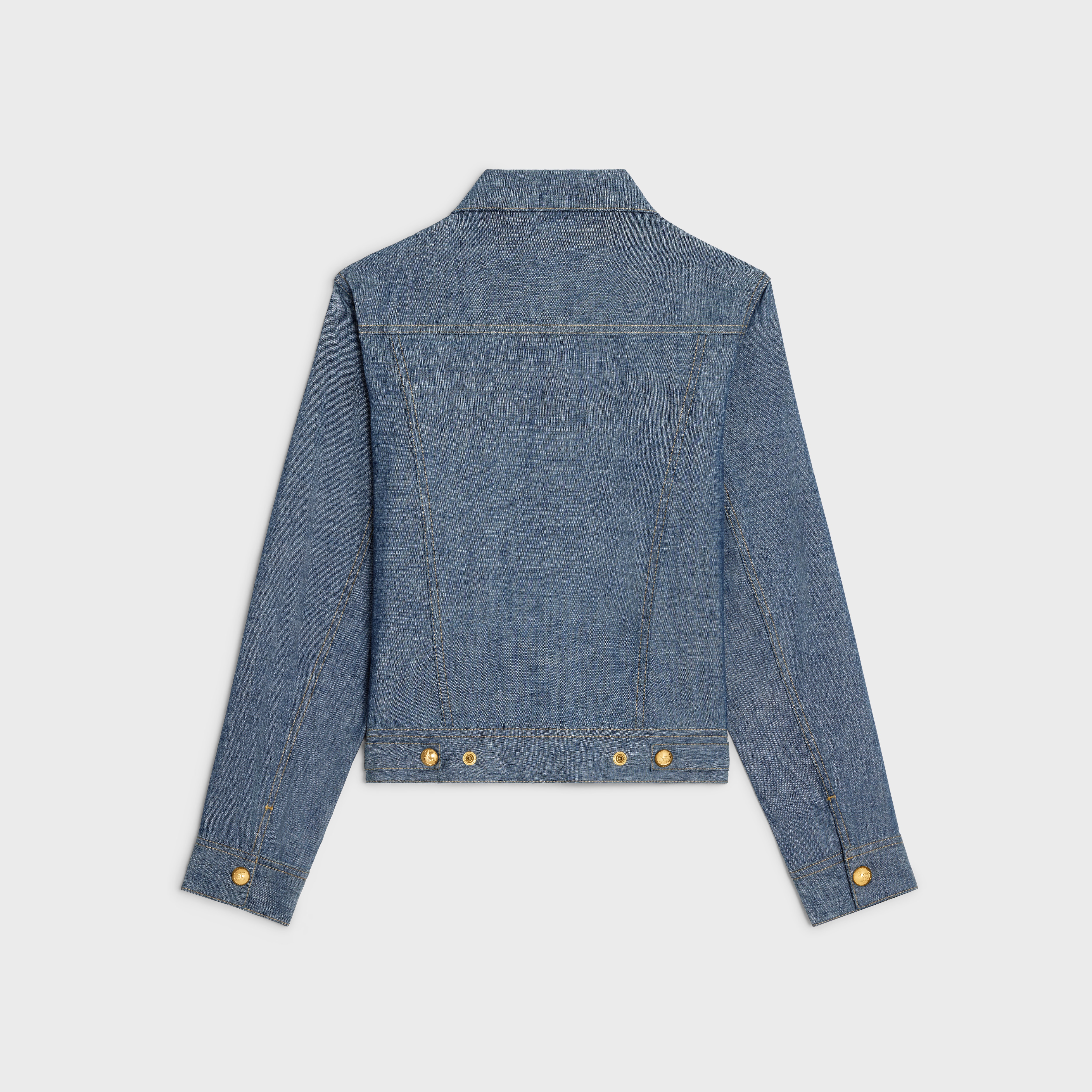 Trucker jacket in lightweight shirting - 2