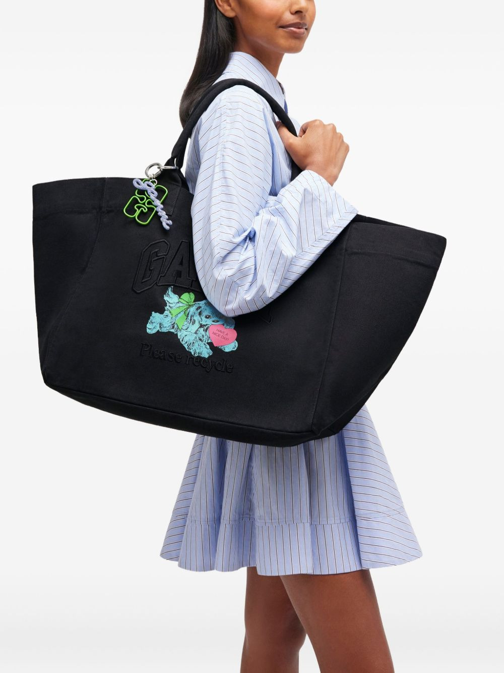 XXL logo-embellished canvas tote bag - 2