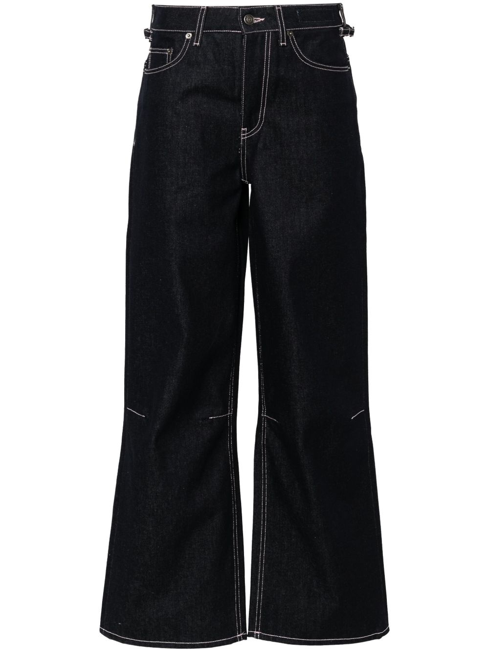 high-rise straight-leg jeans - 1