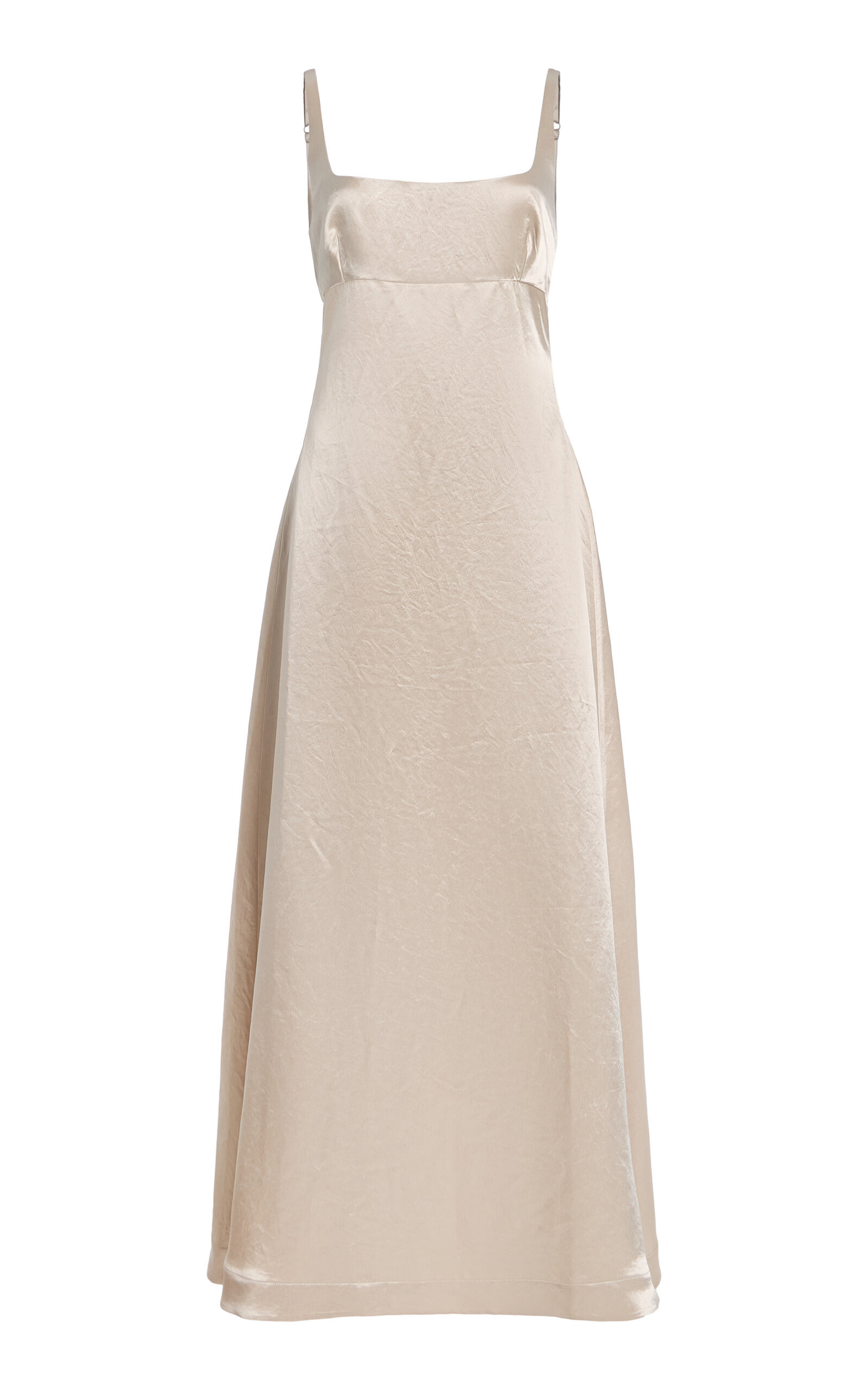 Kobe Exposed-Back Linen-Blend Maxi Dress silver - 1