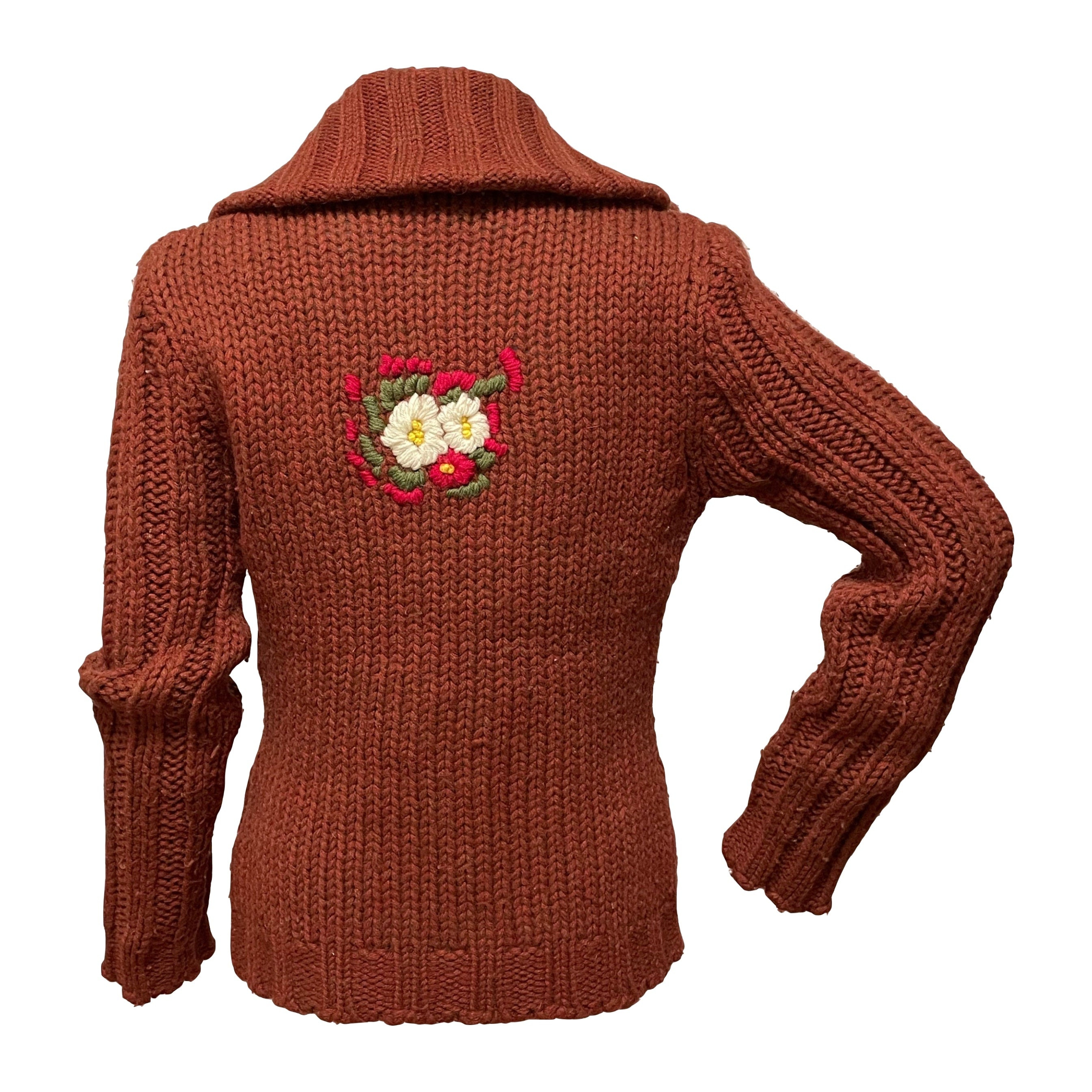 D&G - D&G Fall Winter 2002 Embroidered Floral Knit Cardigan - 2