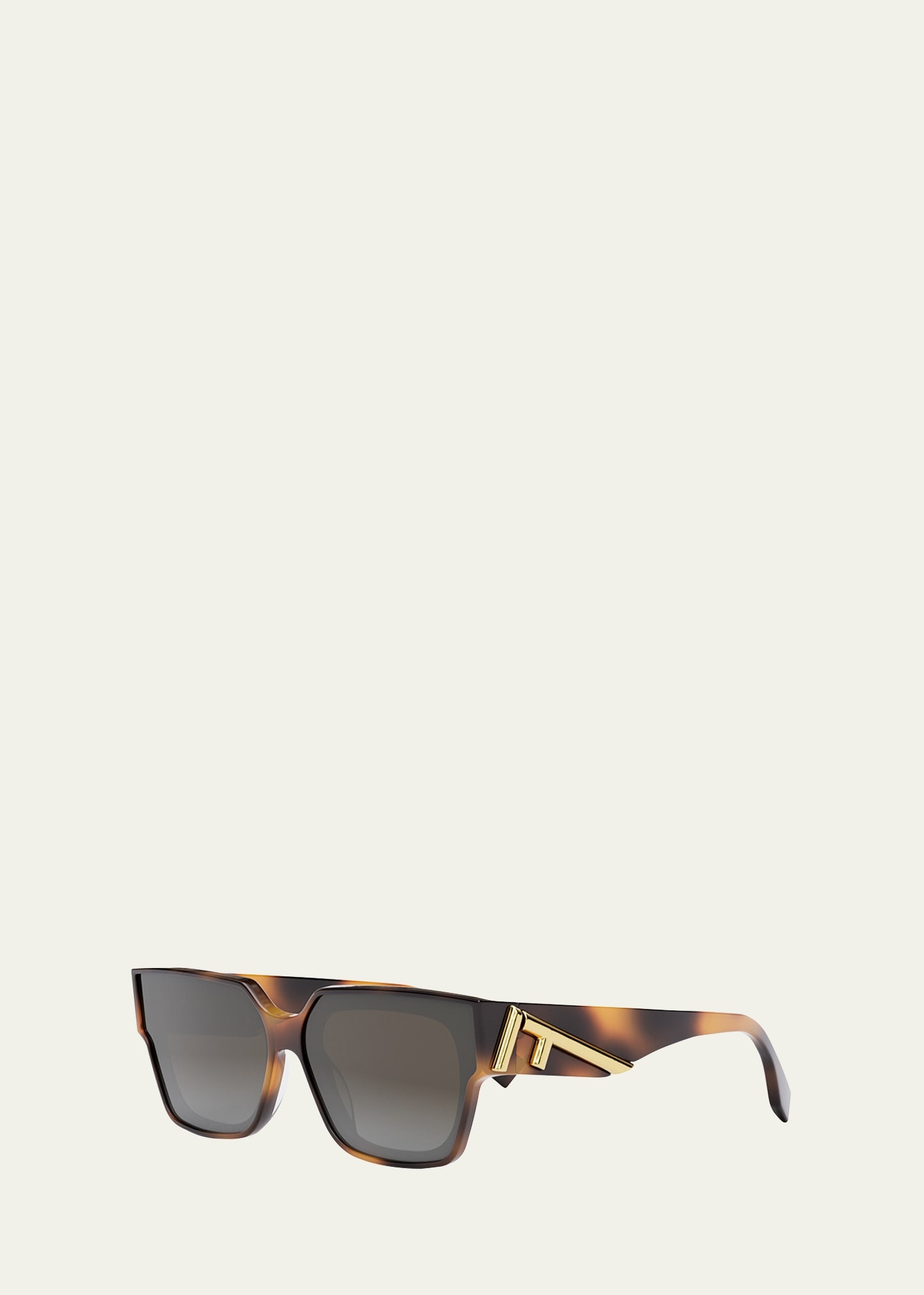 Oversized F Square Acetate Sunglasses - 1