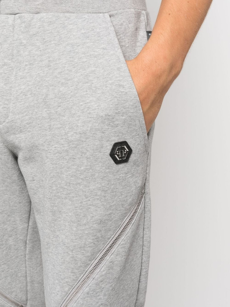 Constructed decorative-zip cotton track pants 5