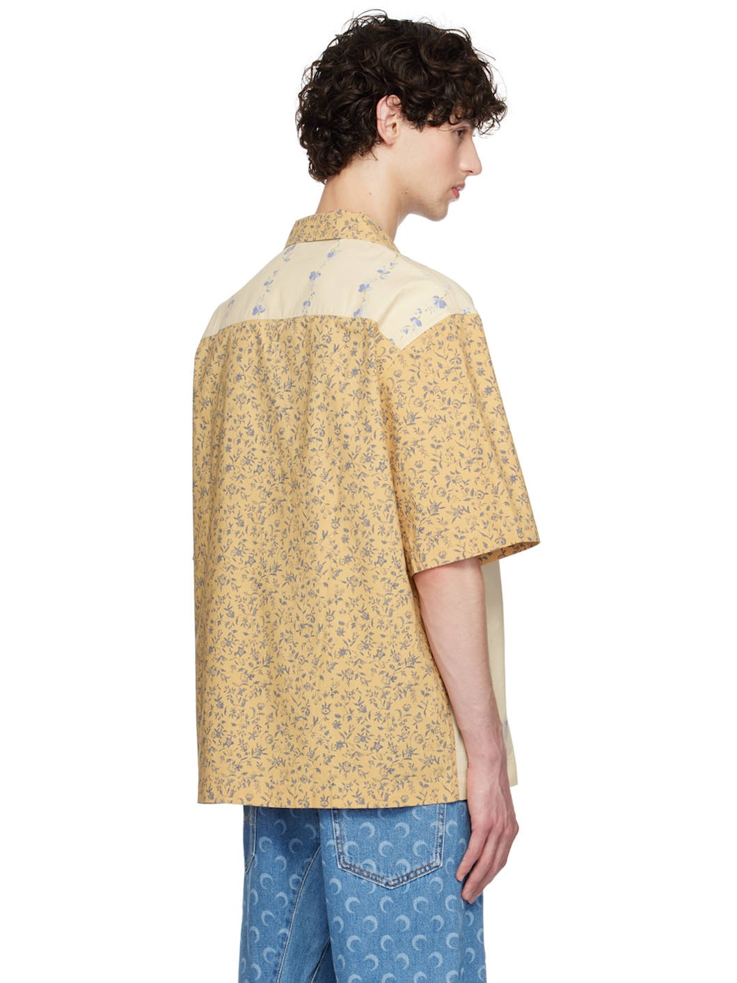 Orange Upcycled Floral Shirt - 3