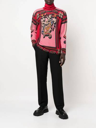 Etro intarsia-pattern knit jumper outlook