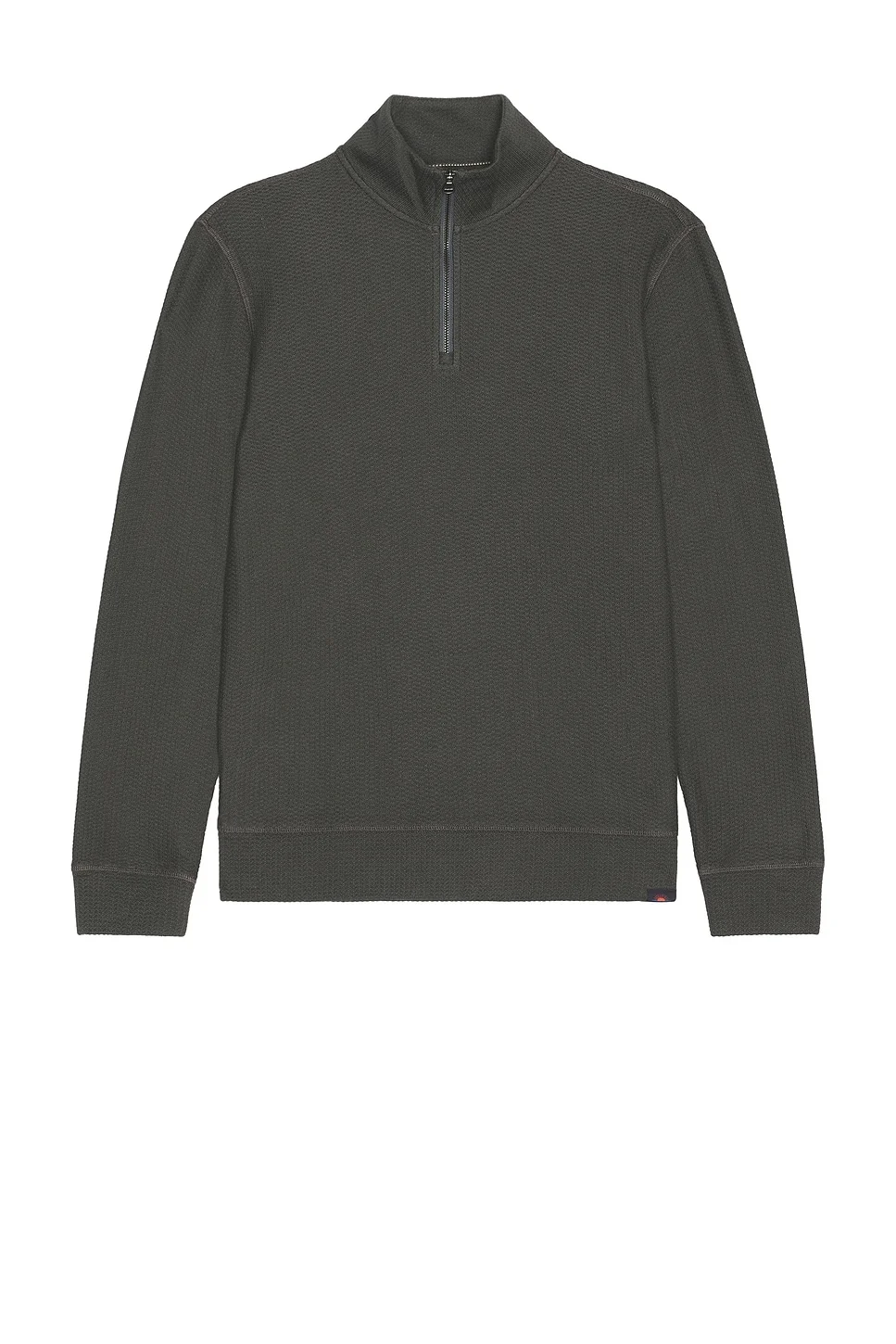 Textured Knit Quarter Zip Sweater - 1
