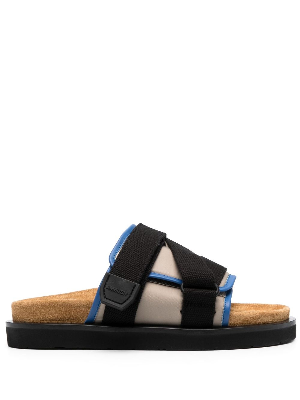 leather padded slides - 1