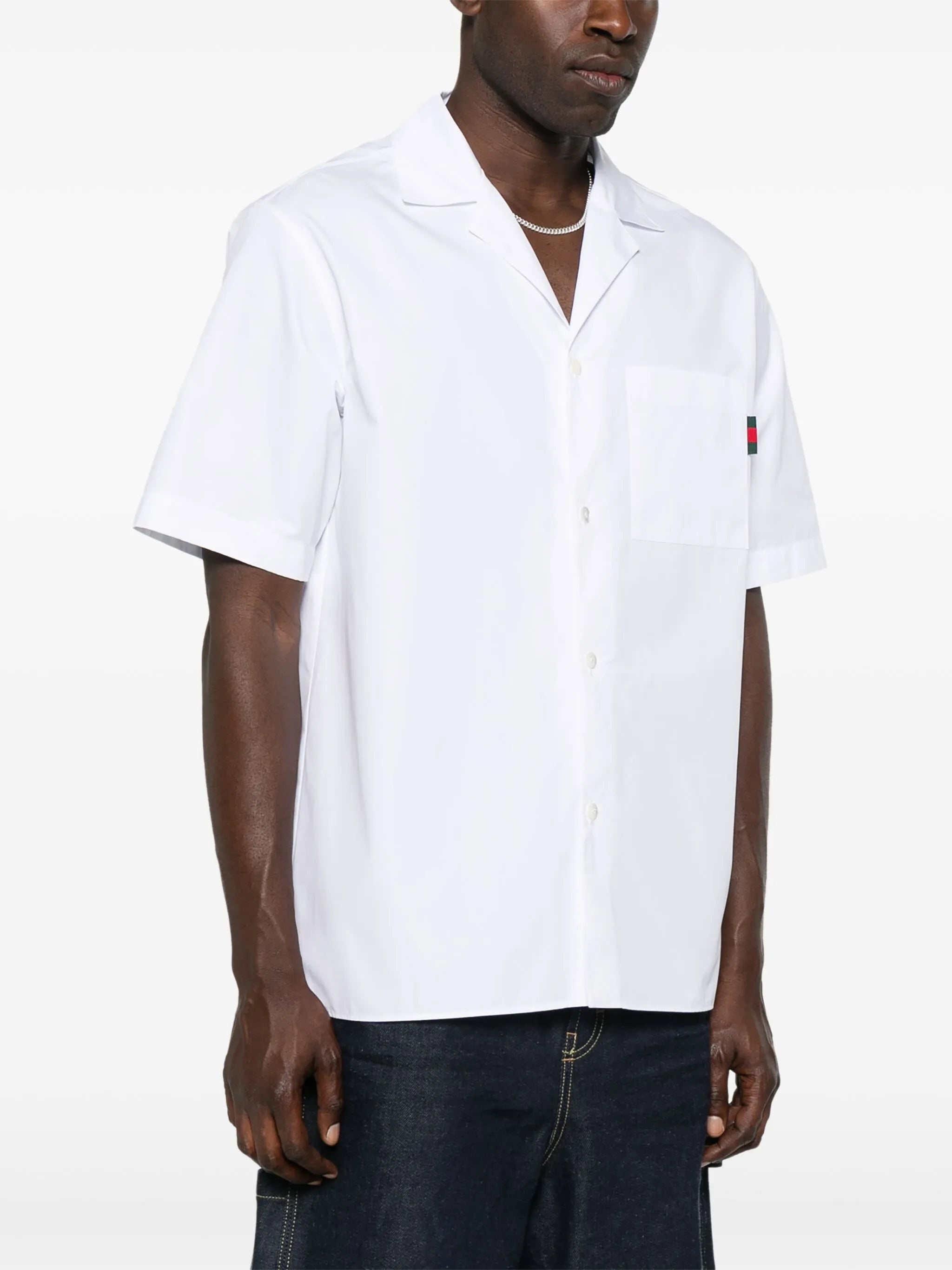 White Popeline Shirt - 4