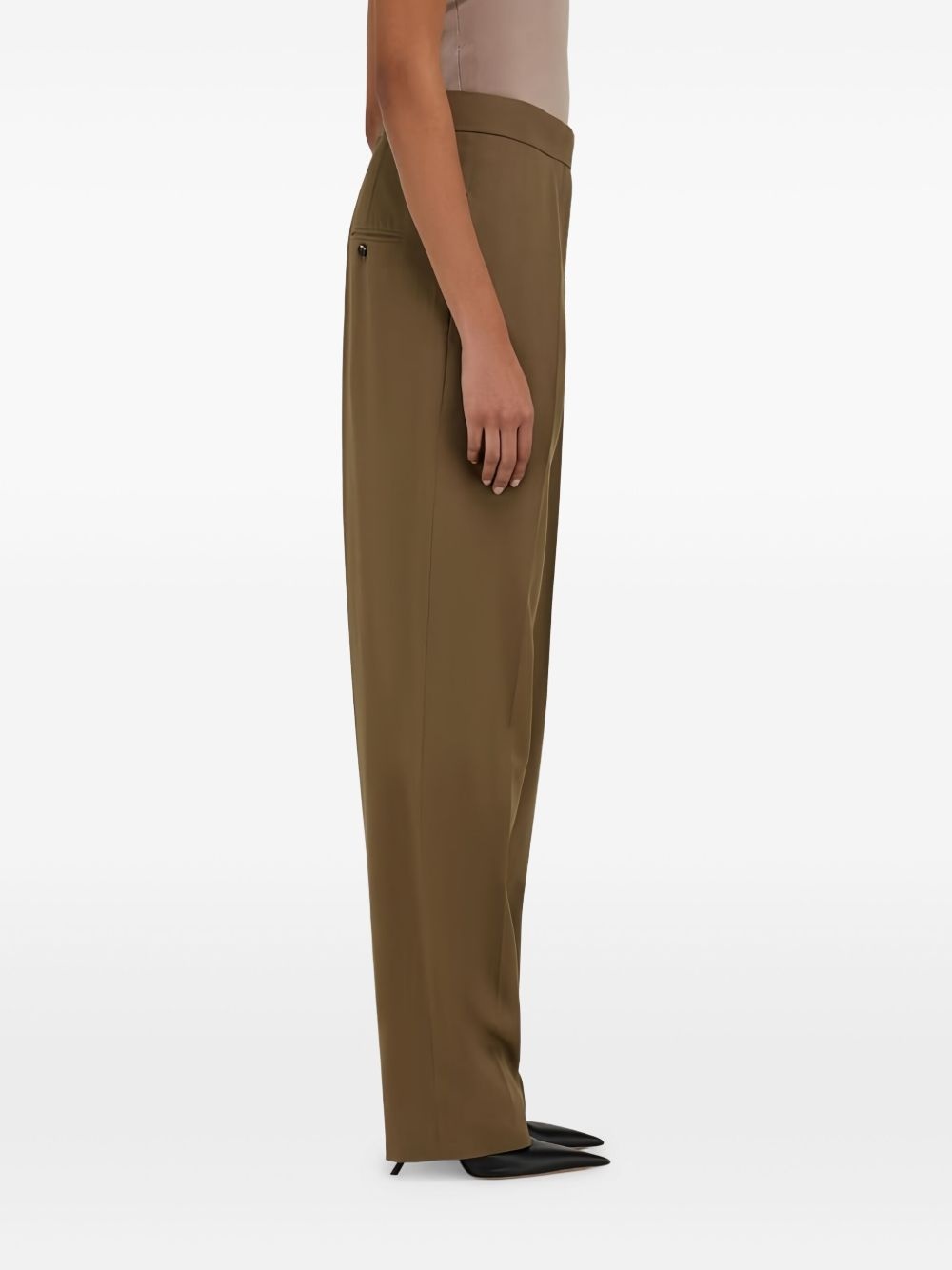 pleat-front tailored trousers - 3