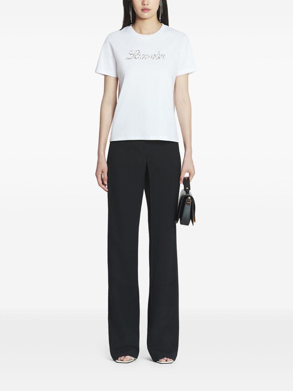sequinned-logo T-shirt - 2