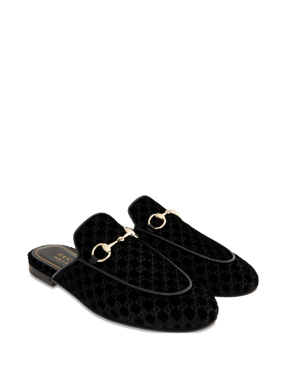 horsebit velvet mules - 2
