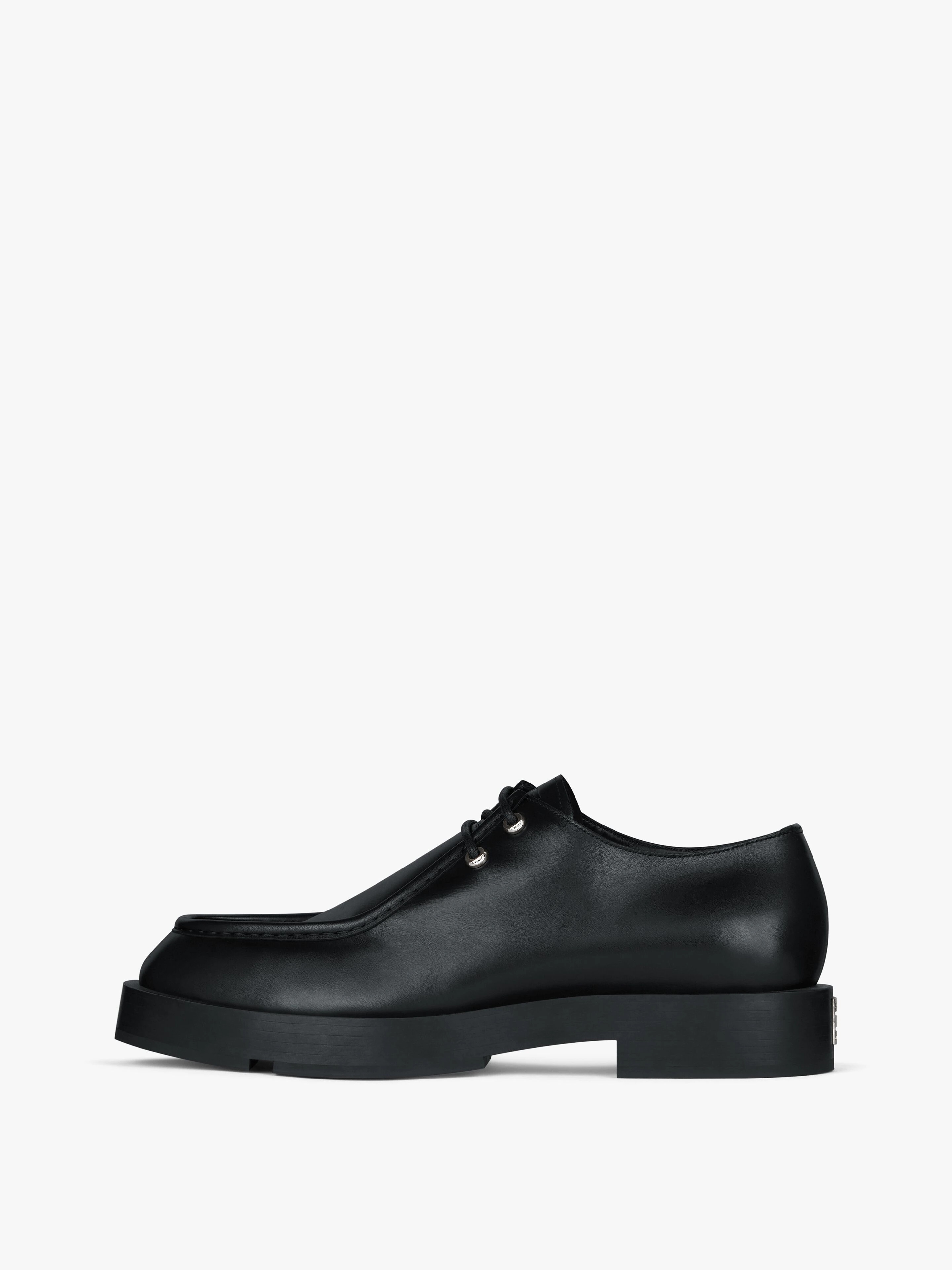 SQUARED DERBIES IN BOX LEATHER - 4