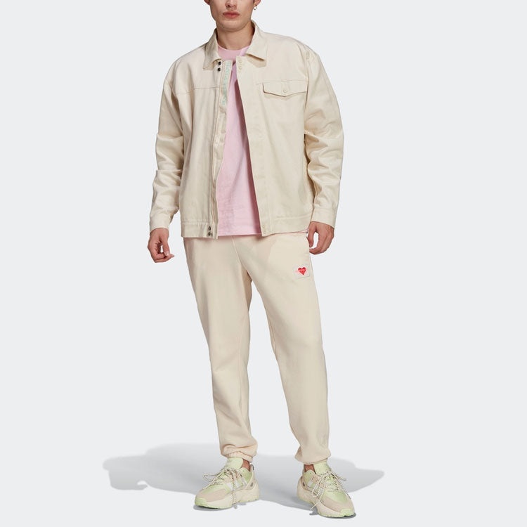 adidas originals Solid Color Casual Bundle Feet Sports Pants/Trousers/Joggers Autumn Yellow White HK - 3