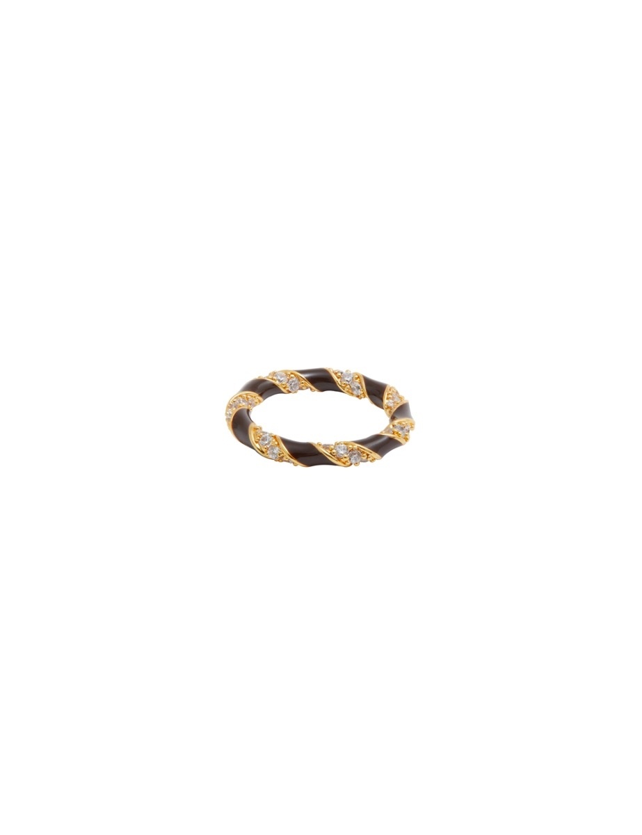 CANDY STRIPE PAVE RING - 1