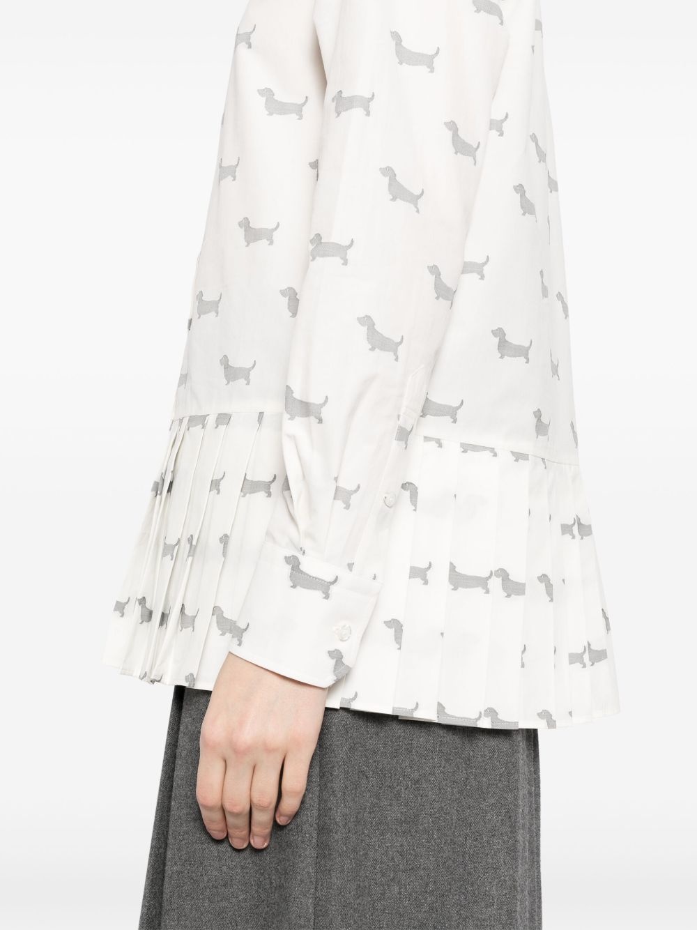 pleated bottom shirt - 5