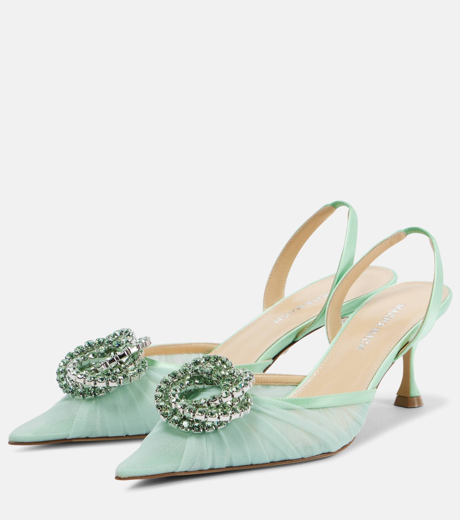 Galaxy 65 embellished slingback pumps - 4