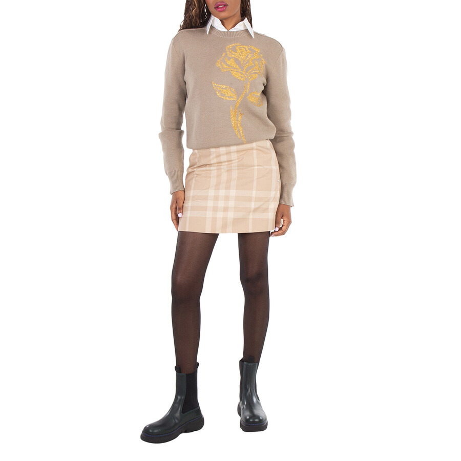 Burberry Rose Embellished Wool-Blend Sweater - 4