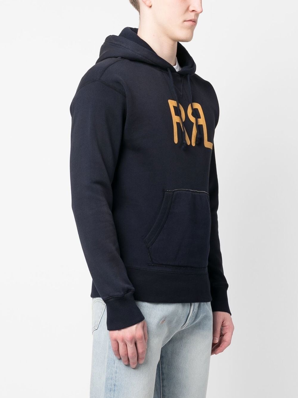 logo-print drawstring hoodie - 3
