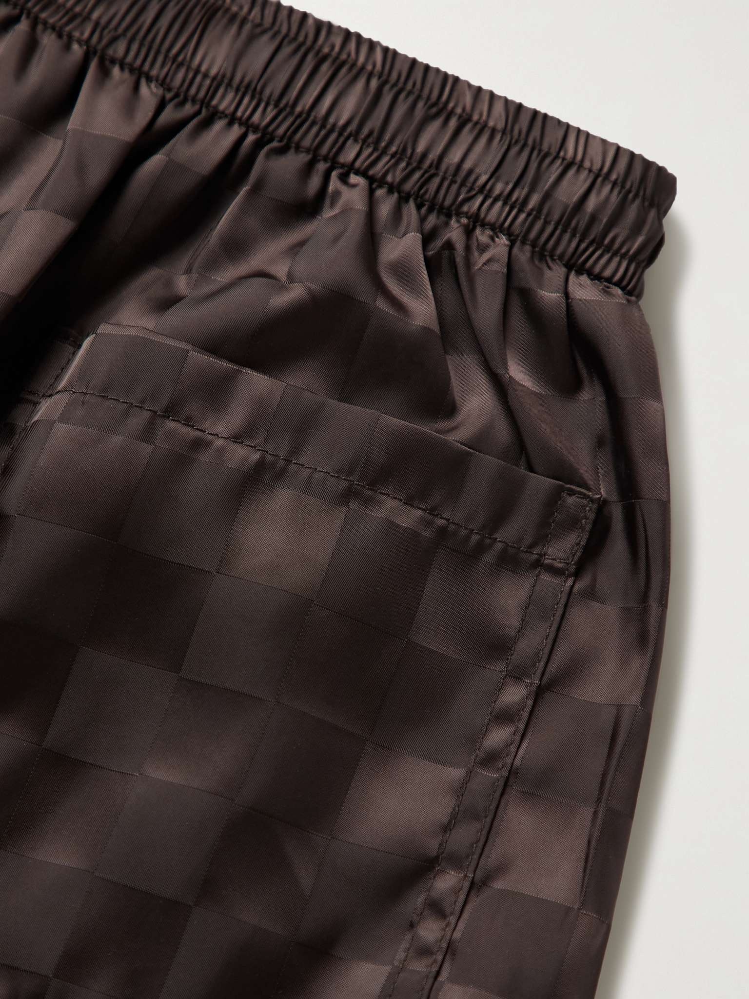 Logo-Appliquéd Checkerboard Nylon-Jacquard Shorts - 5