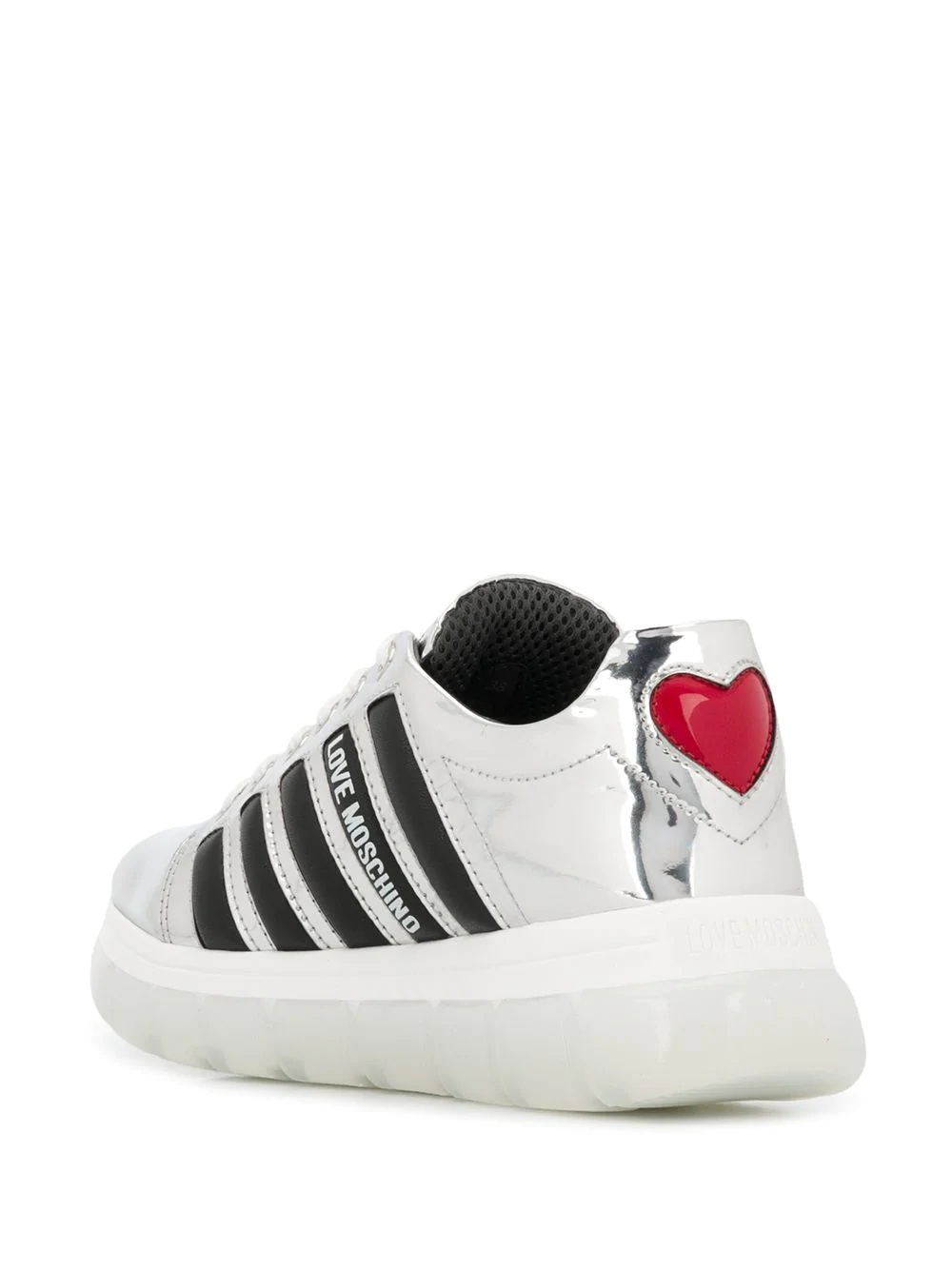 stripe-side low-top trainers - 3