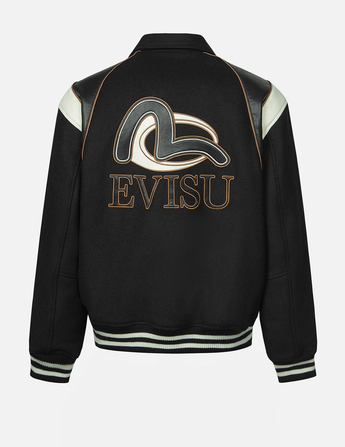 Logo and Seagull Applique Relax Fit Baseball Jacket - 2